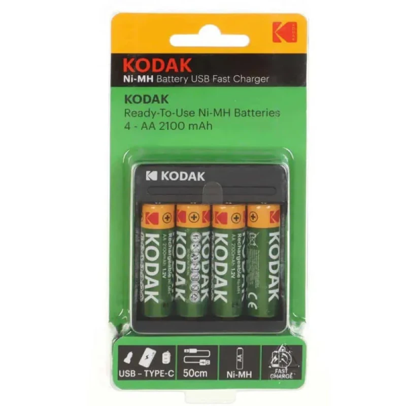 باتری قلمی قابل شارژ کداک مدل Ni-MH 4 AA 2100 mAh بسته ۴ عددی
