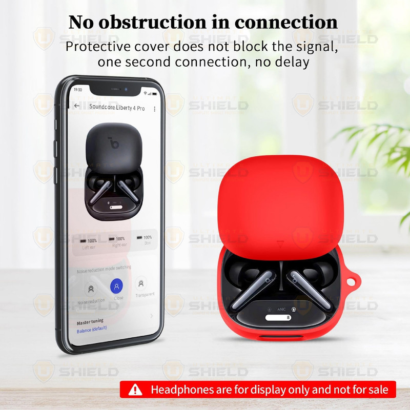 کاور آلتیمیت شیلد مدل Silicone UL مناسب برای کیس هدفون بی‌سیم انکر Liberty 4 Pro