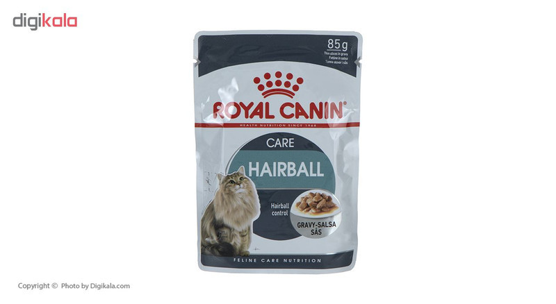 پوچ گربه رویال کنین مدل Hairball بسته 12 عددی وزن 85 گرم