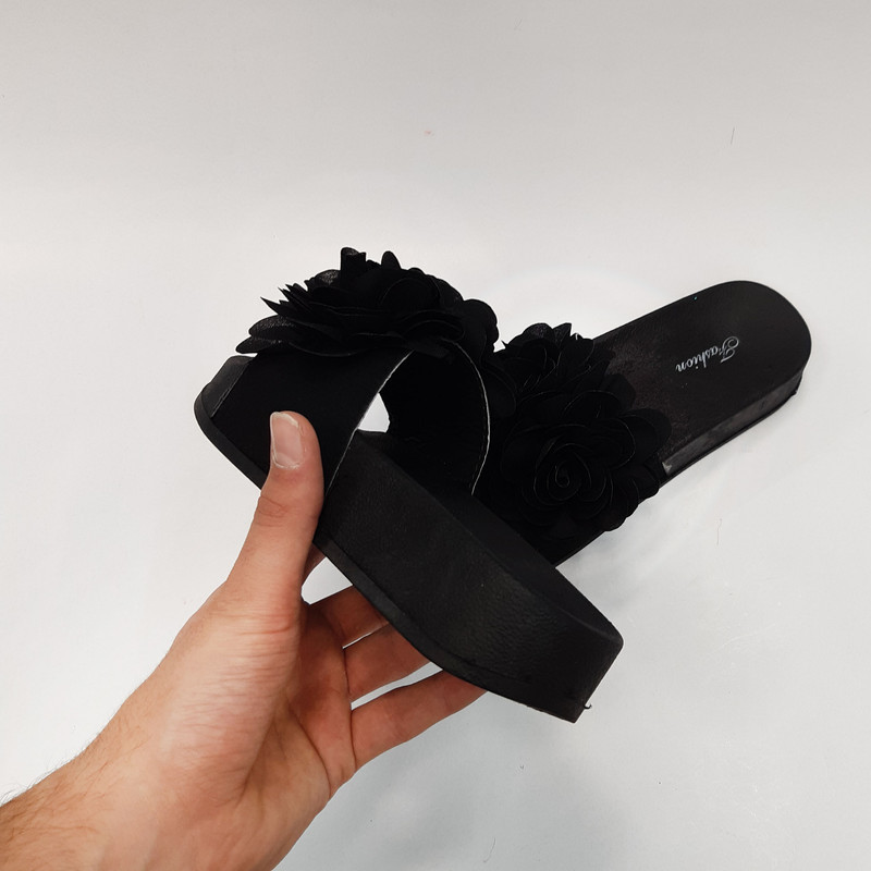دمپایی زنانه نیکتا مدل L-030-Flower-Bl