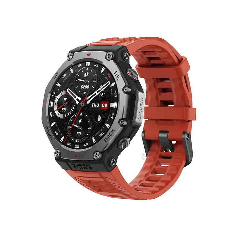 ساعت هوشمند امیزفیت مدل KDY TREX LOPENAL WATCH 3  دارای قابلیت های صفحه نمایش رنگی، صفحه نمایش لمسی، پشتیبانی از زبان فارسی در منو و سیستم‌عامل، قابلیت تغییر طرح ساعت یا تم بند سیلیکون