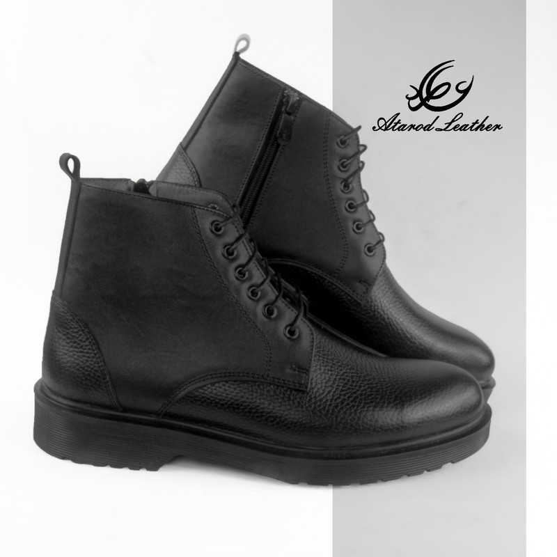 نیم بوت مردانه چرم عطارد مدل چرم طبیعی کد SH25