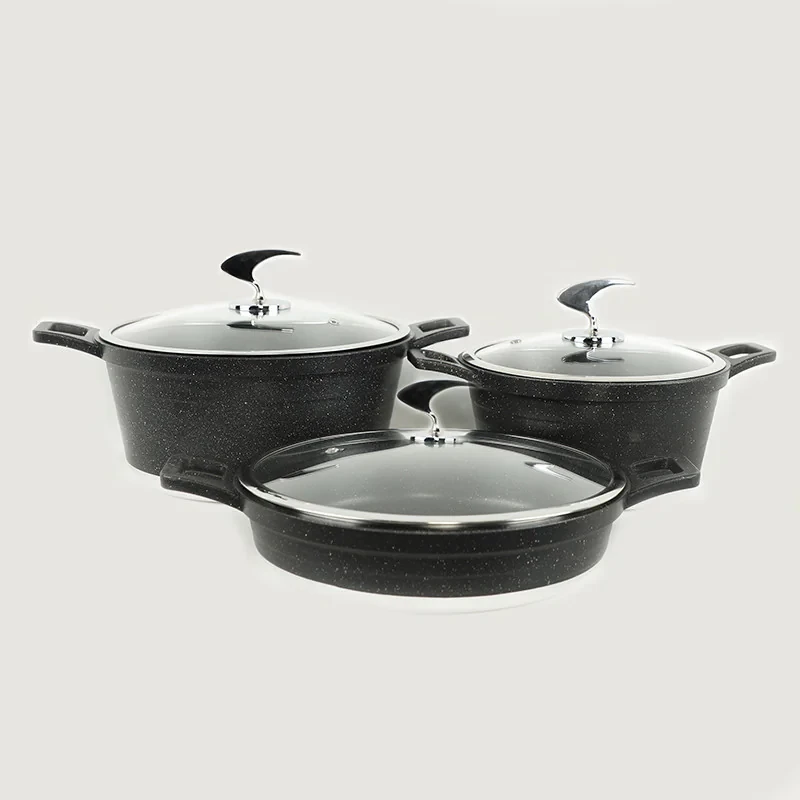 سرویس قابلمه و تابه گرانیتی 6 پارچه نیولایف مدل AFRA-6306