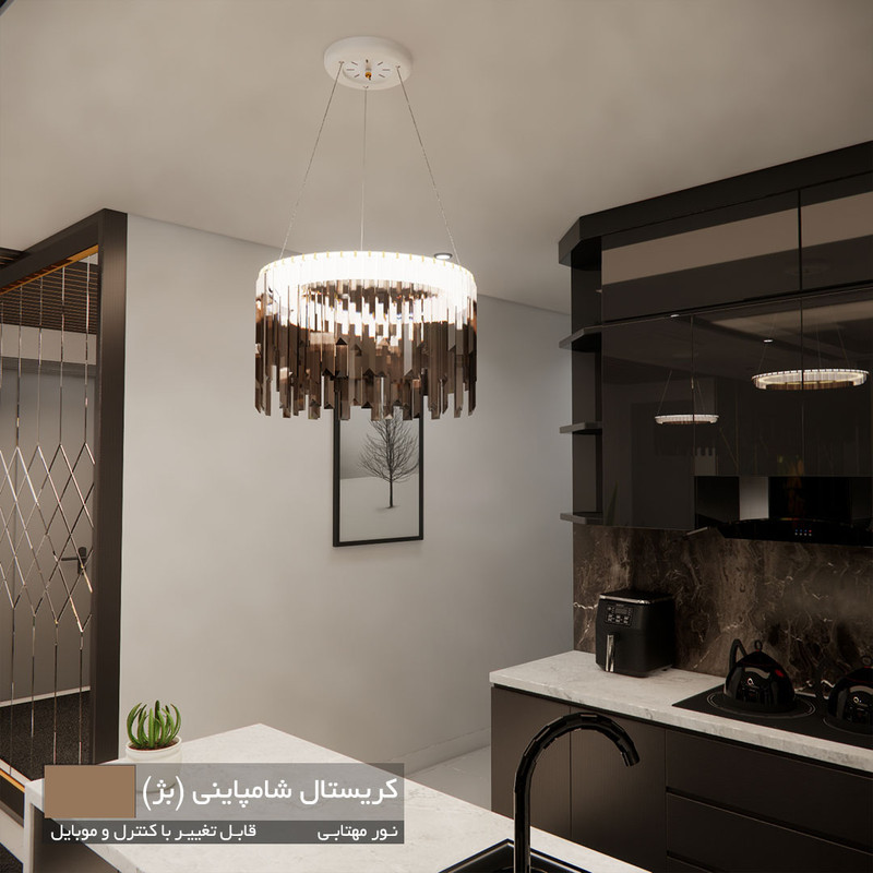 لوستر نورکیا مدل تک حلقه قندیلی کد 1R-40G