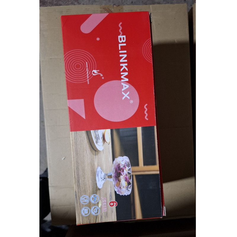 بستنی خوری بلینک مکس مدل پایه دار کد LZ1310-1 بسته شش عددی