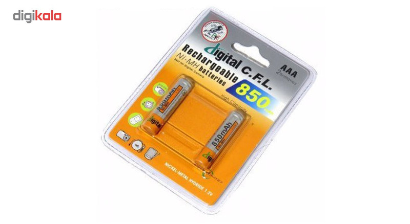 باتری نیم قلمی قابل شارژ CFL مدل 850mah AAA بسته 2 عددی