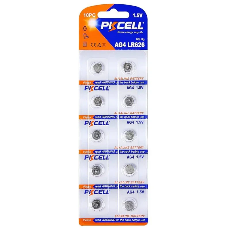 باتری ساعت پی‌کی سل مدل  AG4 LR626 مجموعه 10 عددی