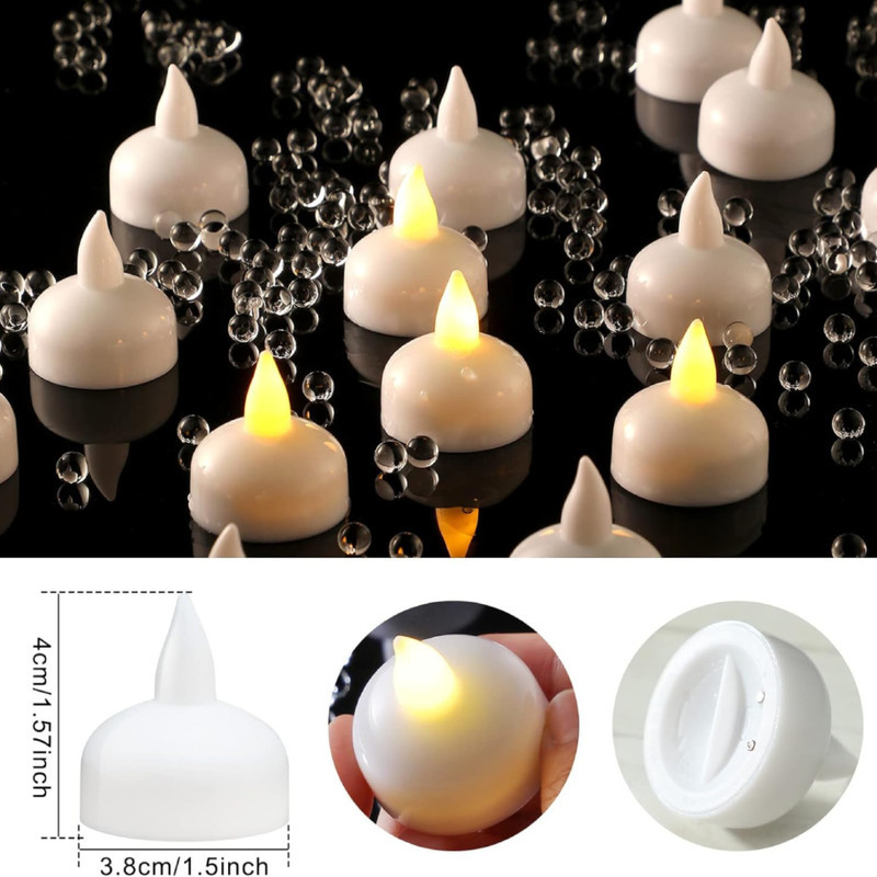 شمع ال ای دی مدل Floating مجموعه 12 عددی