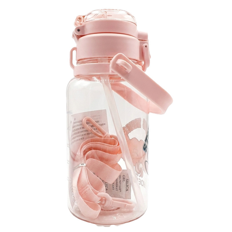 قمقمه کودک مدل دوحالته نی دار و آسان نوش طرح استیچ و آنجل Stitch & Angel گنجایش 0.5 لیتر