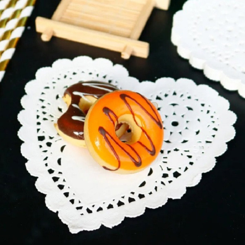 کاغذ شیرینی پزی طرح گیپور مدل قلب بسته 100 عددی