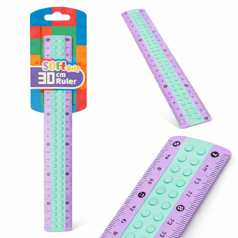 خط‌کش 30 سانتی‌متری اسکول فنس مدل Soft Grip