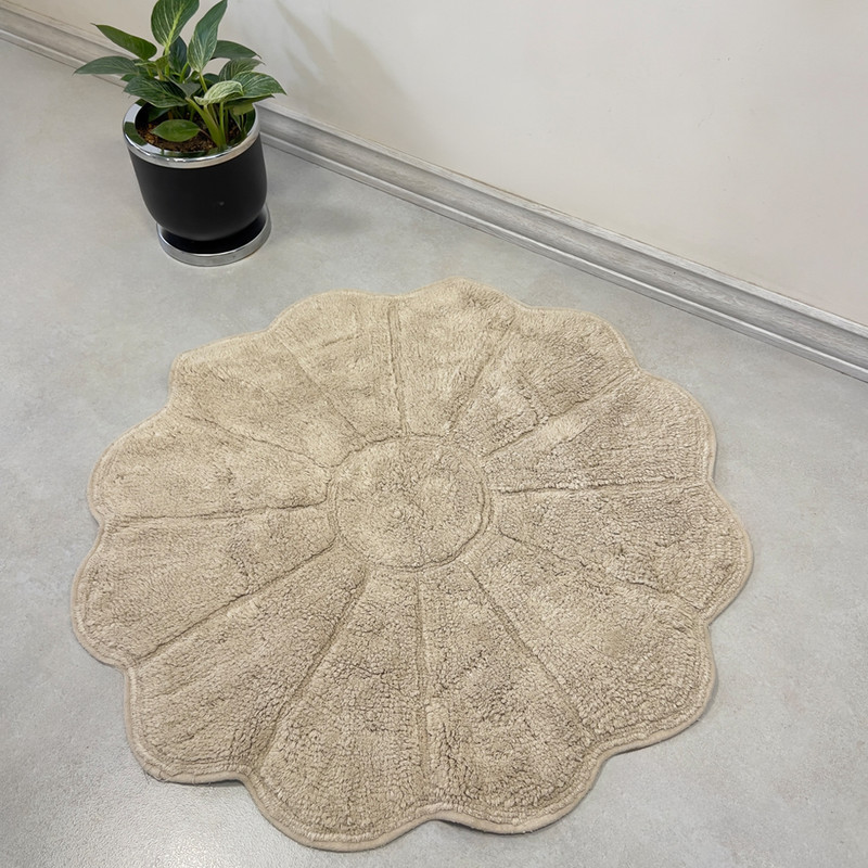 پادری طرح گل گرد سایز 90×90 سانتی متر