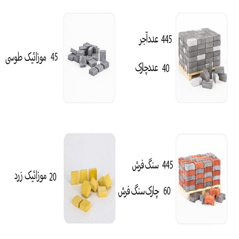 ساختنی مینی بیلد مدل آجر مینیاتوری ویلا ساحلی