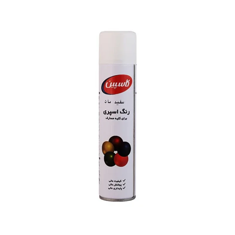 اسپری رنگ سفید مات کاسپین مدل Professional حجم 300 میلی لیتر