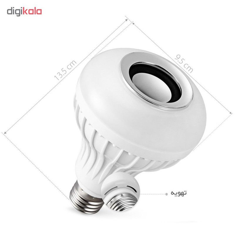 لامپ و اسپیکر بلوتوث هوشمند کد Smart LED Music Bulb