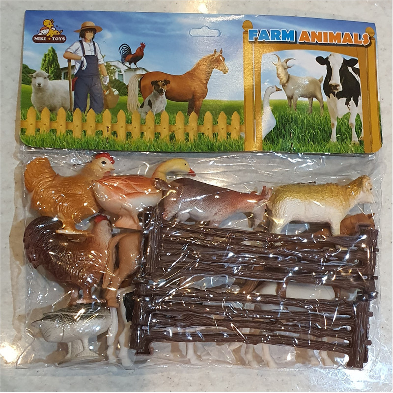 فیگور نیکی تویز طرح حیوانات اهلی مدل FARM ANIMALS بسته 14 عددی