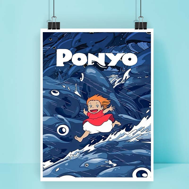 پوستر کارنيکا طرح پونیو Ponyo کد 85356 مجموعه 8 عددی