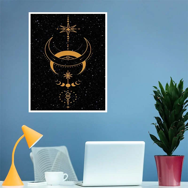 پوستر کارنيکا طرح ماه Moon کد 35735 مجموعه 8 عددی