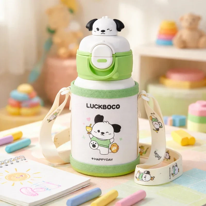 قمقمه کودک مدل دو حالته کیف دار LUCKBOCO گنجایش 0.5 لیتر