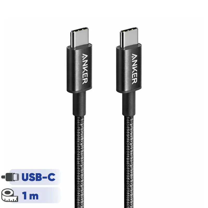 کابل تبدیل USB-C به USB-C انکر مدل Nylon A8752 طول یک متر