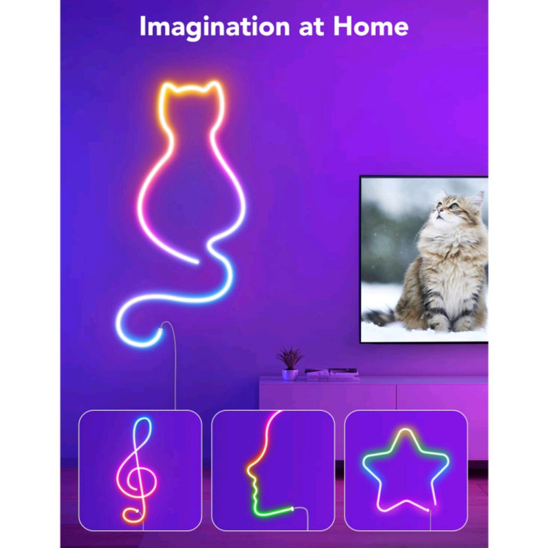 ریسه مدل نئون فلکسی RGB-IC App طول 5 متر