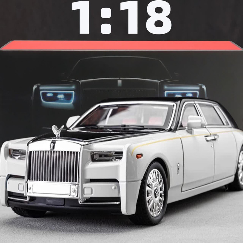 ماکت ماشین بازی ناب سل مدل رولزرویس سقف کهکشانی فلزی موزیکال کد  Rolls-Royce scale 1:18