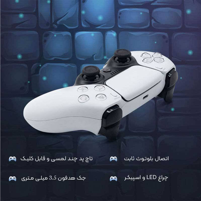 دسته بازی پلی استیشن 4 طرح دو رنگ مدل Wireless controller T28