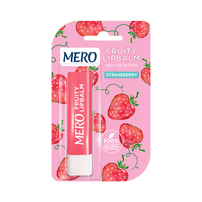 بالم لب ماتیکی مرو مدل Strawberry با عصاره عسل، مرطوب‌کننده و مناسب پوست خشک و معمولی، بدون تست حیوانی، ساخت ایران