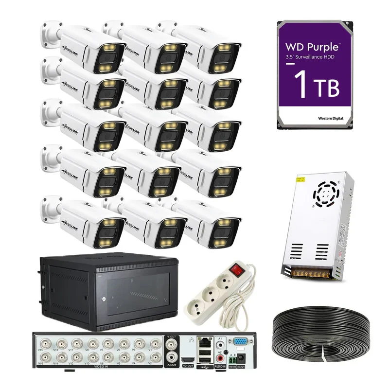 سیستم امنیتی مدل PACK AHD 15 STAR LIGTH - AXESSLINK مجموعه 15 عددی