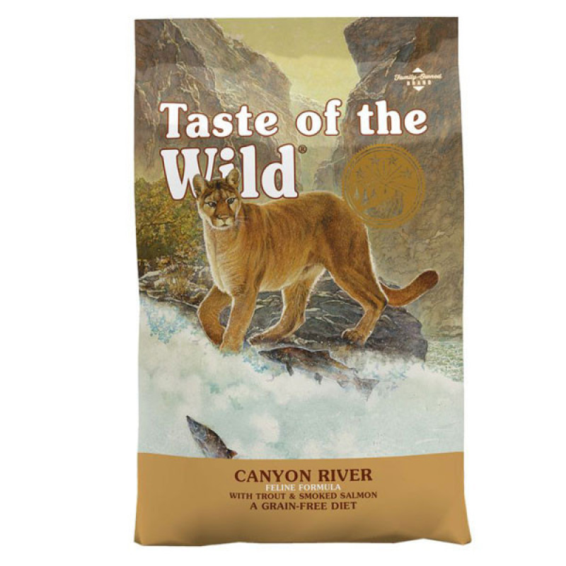 غذای خشک گربه تیست آف ویلد مدل Canyon River Feline Recipe طعم قزل آلا و سالمون وزن 2 کیلوگرم