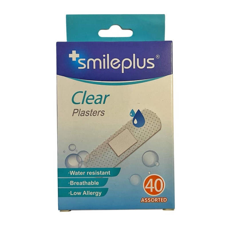 چسب زخم اسمایل پلاس مدل Clear Mix کد 6301 بسته 40 عددی