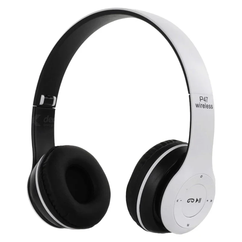 هدفون بلوتوثی مدل P47 EDR بدون قابلیت نویز کنسلینگ، درگاه USB Type-C، دارای شیار کارت حافظه، مقاومت در برابر رطوبت و عرق