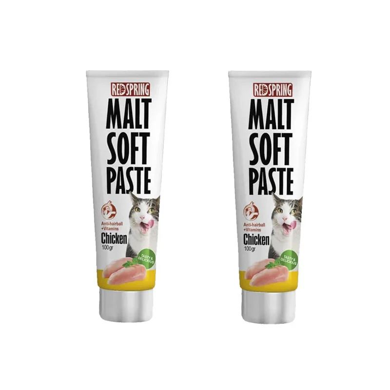 خمیر مالت گربه رداسپرینگ مدل Malt Soft Paste Chicken با طعم مرغ بسته 2 عددی