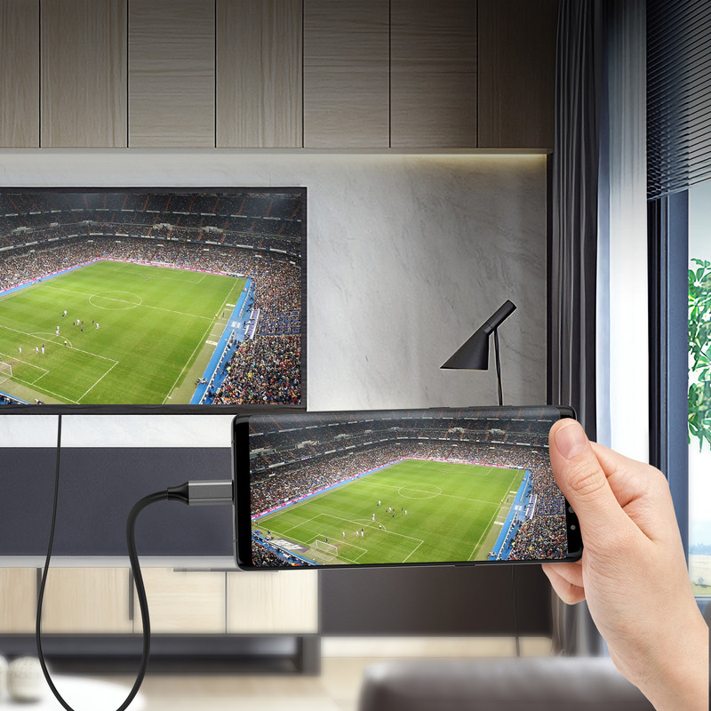 کابل تبدیل USB-C به HDMI لنشن مدل CU-707H NA 4K 60HZطول 1.8متر