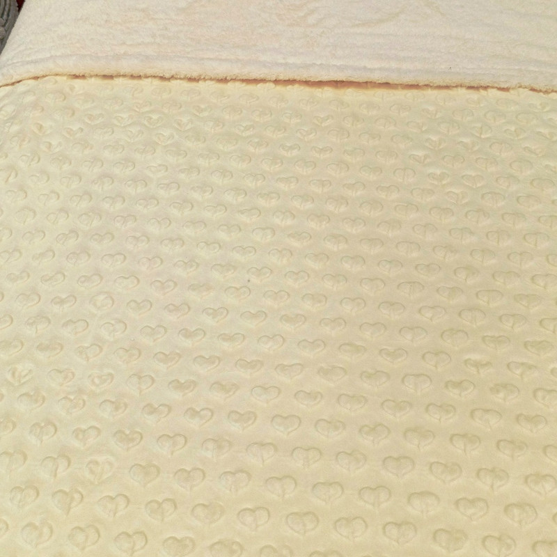 پتو دو لایه 1 نفره مدل کریستال قلبی سایز 220x160 سانتی‌متر