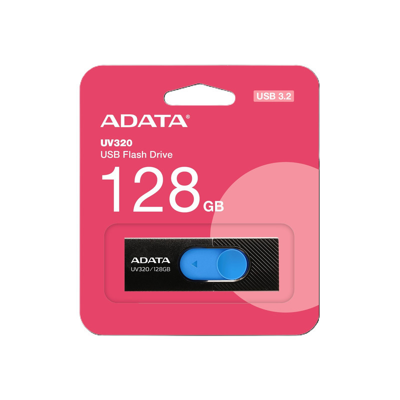 فلش مموری ای دیتا مدل UV320 ظرفیت 128 گیگابایت با رابط USB 3.2