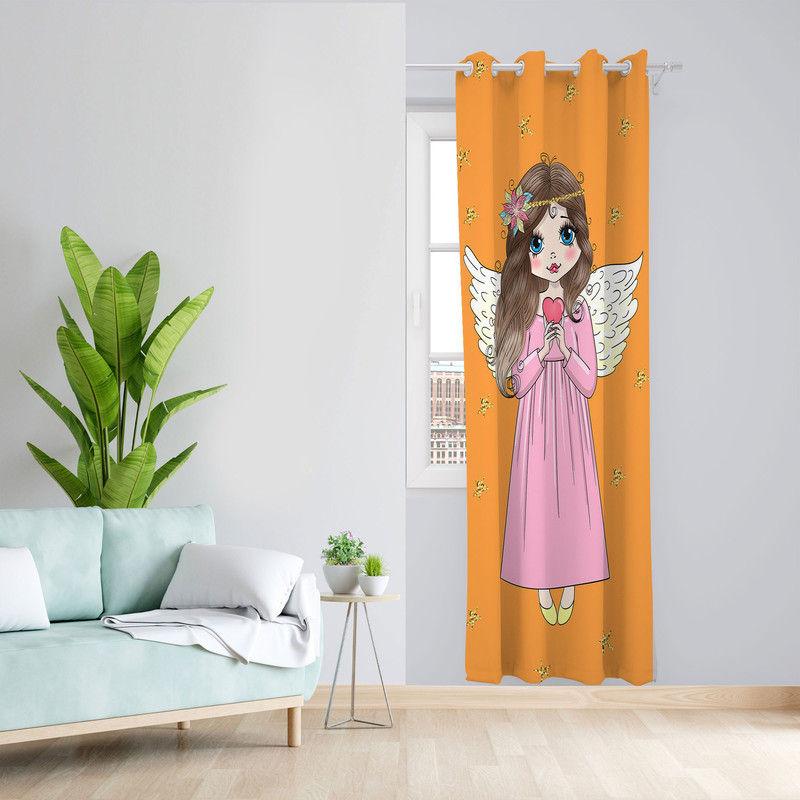 پرده مدل دخترانه مخمل پانچی کد 4789aسایز 140x200 سانتی متر