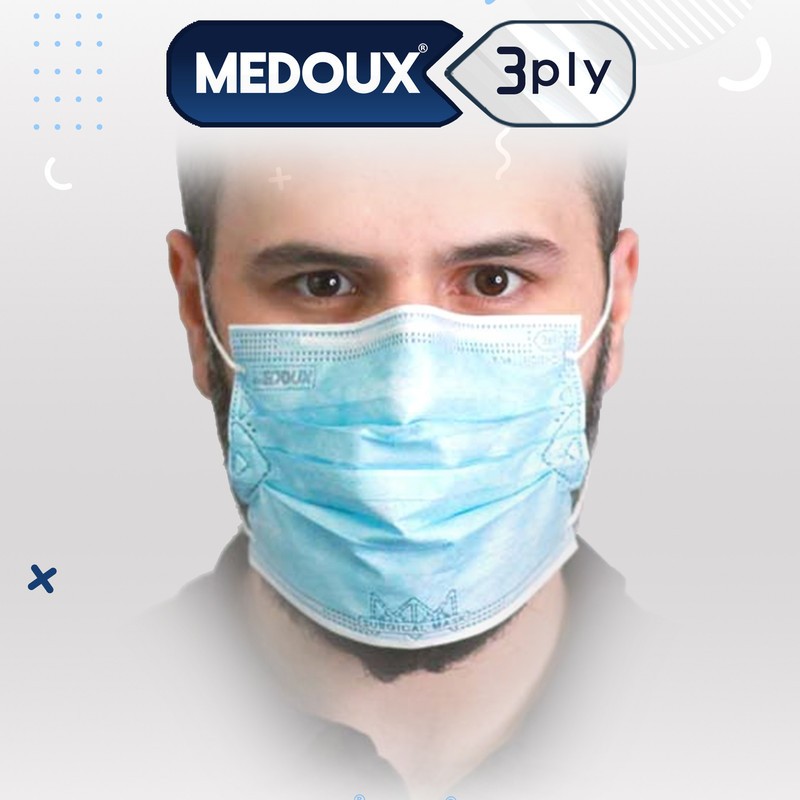 ماسک تنفسی مداکس مدل سه لایه ی ویژه مجموعه 50 عددی