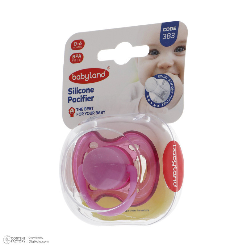 پستانک بیبی لند طرح النا pc مدل فندقی شفاف کریستالی کد 383