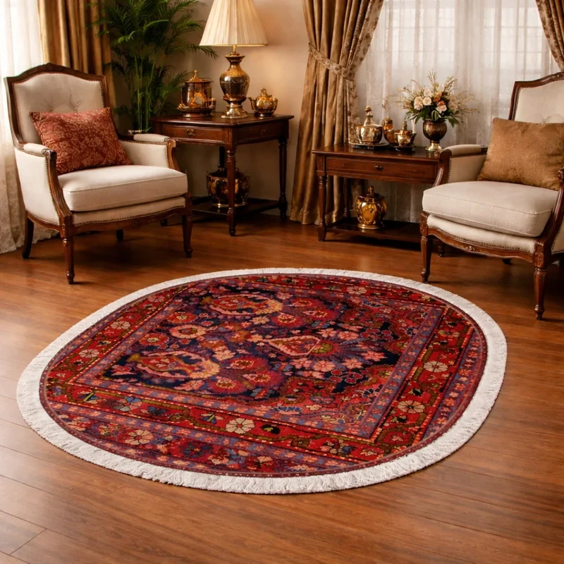 کلاژ فرش دستباف 1.5 متری کارپینوس طرح آنتیک