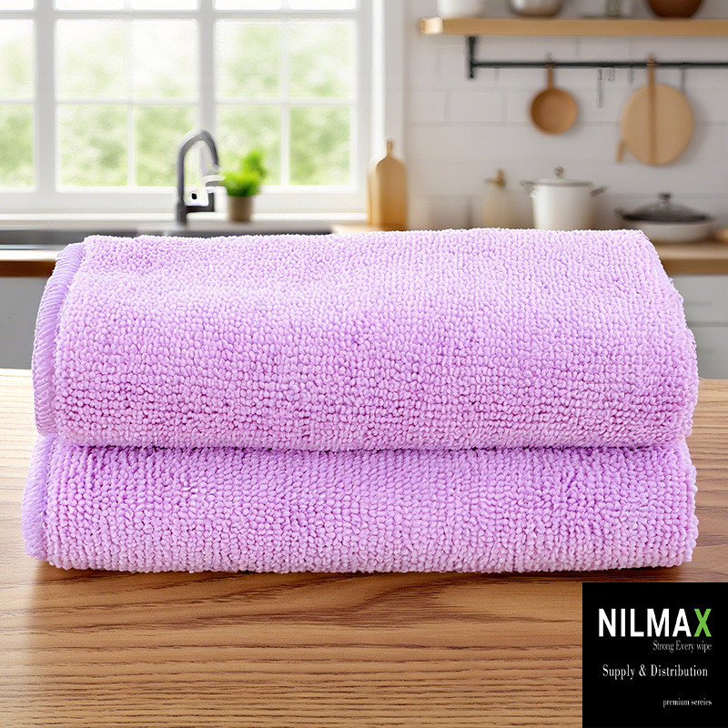 دستمال نظافت خانه و آشپزخانه میکروفایبر، حوله‌ای مدل NILMAX H008 بسته 5 عددی