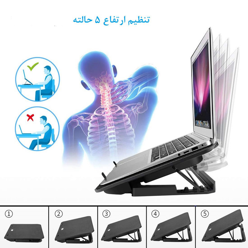 پایه خنک کننده لپ تاپ آیس کورل مدل A9