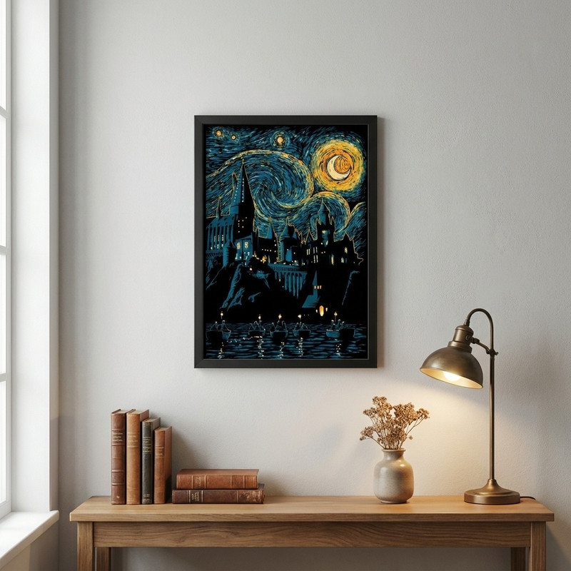 تابلو مدل هری پاتر طرح هاگوارتز Harry Potter کد LA-G10590-2