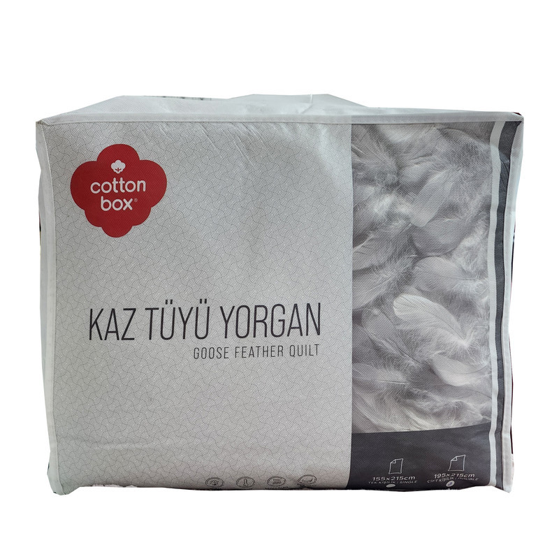لحاف کاتن باکس مدل Kaz Tuyu Standart yorgan تک نفره سایز 215×155 سانتی متر