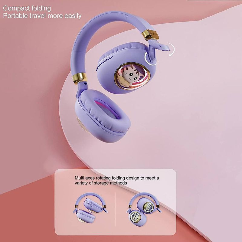هدفون بی سیم مدل بچه گانه طرح گربه کد CA-037