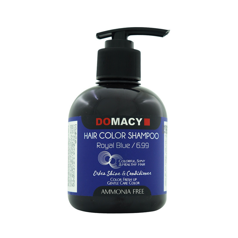 شامپو رنگساژ دوماسی مدل AMMONIA FREE شماره 6.99 حجم 300 میلی لیتر رنگ آبی درباری
