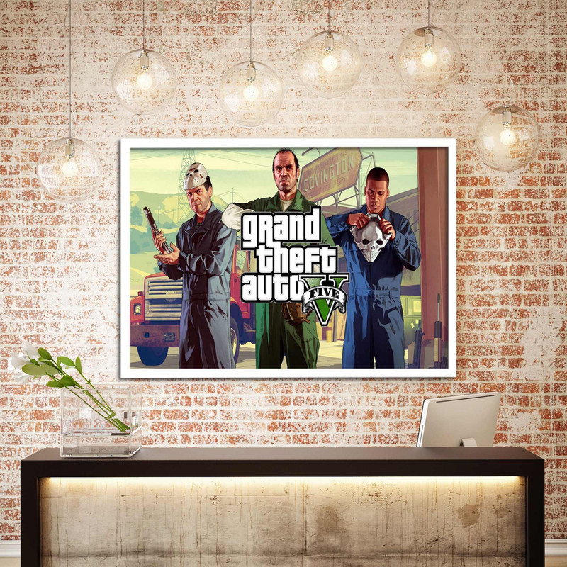تابلو نوری بکلیت مدل طرح بازی گیم نت Gta مدل چراغدار W-s1413