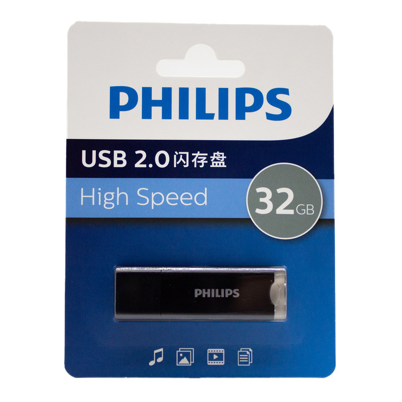 فلش مموری فیلیپس FM10UA ظرفیت 32 گیگابایت با رابط USB 2.0، سازگار با ویندوز، مک و لینوکس، سرعت خواندن 30 مگابایت بر ثانیه، سرعت نوشتن 15 مگابایت بر ثانیه، ضد خش و ضد اثر انگشت