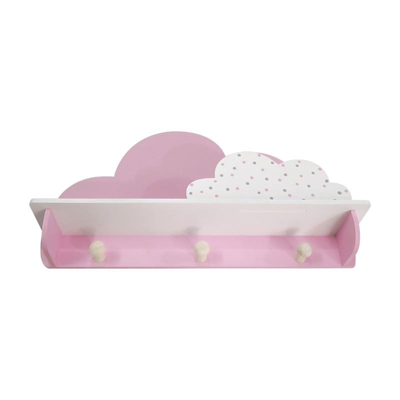 شلف دیواری اتاق کودک طرح ابر مدل MKids52-Pink