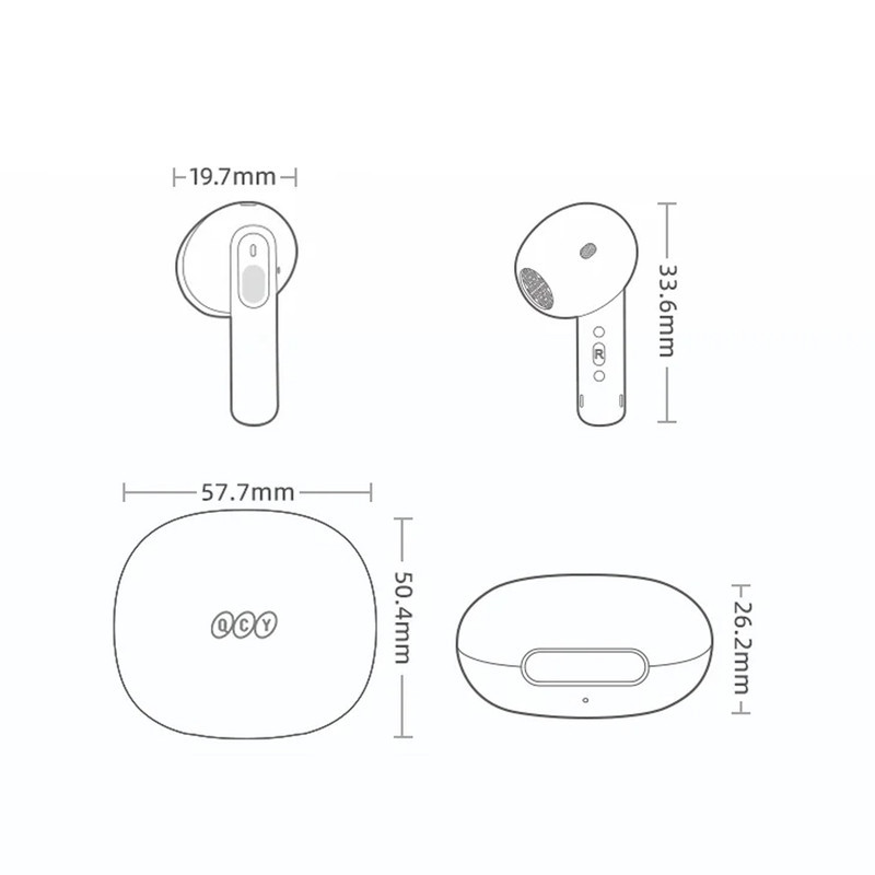 هدفون بلوتوثی کیو سی وای مدل AilyBuds E10 QT35